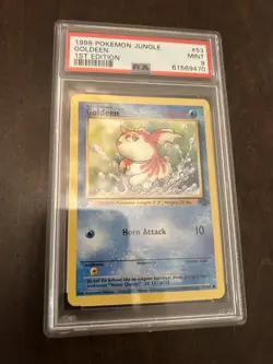 1999 POKEMON JUNGLE 1ST EDITION #53 - GOLDEEN PSA 9 - Image 1