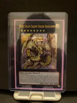 Yugioh 1x Divine Golden Shadow Dragon Dragluxion Ultra Rare MZTM-EN014 1st Ed NM - Image 1