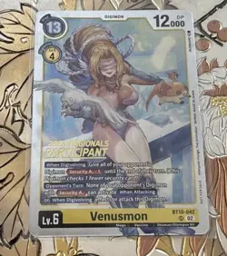 Digimon Card Game Venusmon BT10-042 2024 Regionals Participant LP to NM AUC2 - Image 1