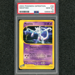 PSA 10 Holo MewTwo 2002 Pokemon Expedition GEM MINT 56/165 Rare WOTC CARD NEW - Image 1