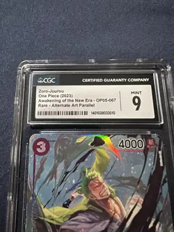 One Piece Zoro-Juurou Alt Art OP05-067 CGC 9 Awakening Of The New Era English - Image 2