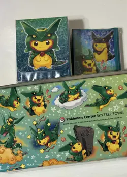 2016 Pokemon JPN XY Poncho Wearing Pikachu Rayquaza 230 231 Seq Set PSA AUTH - Image 3