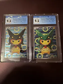 PIKACHU RAYQUAZA PONCHO JAPANESE 230 And 231 XY 2016 POKEMON CGC 9.5 GEM MINT - Image 1