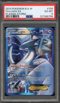 Pokemon Lugia EX Plasma Storm Full Art #134 PSA 6 - Image 1