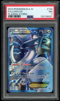 Pokemon TCG Lugia EX Holo Ultra Rare Full Art Plasma Storm 134/135 PSA 7 NM-MT - Image 1