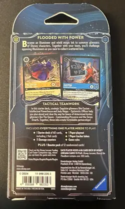 Ravensburger Disney Lorcana Rise of The Floodborn Starter Deck Amber & Sapphire - Image 2