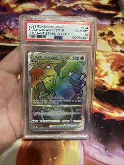 [PSA 10] Charizard VSTAR 174/172 Brilliant Stars Rainbow Secret Rare POKEMON - Image 1