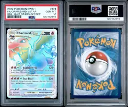 PSA 10 Charizard VSTAR 174/172 Brilliant Stars Rainbow Pokemon Graded Gem Mint - Image 3