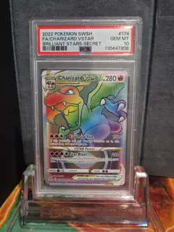 [PSA 10] Charizard VSTAR 174/172 Brilliant Stars Rainbow Secret Rare POKEMON - Image 1