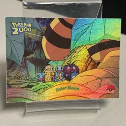 Topps Pokemon the Movie 2000 #4 Enter Elekid Rainbow Foil Holo - Image 1