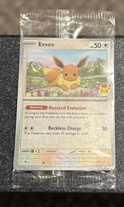 Eevee 074/131 Pokemon Day Stamp Promo Prismatic Evolutions Set TCG Card Sealed - Image 1