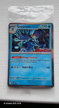 Pokemon tcg prerelease Scarlet&Violet Base set staff stamped sealed 4 card promo - Image 2