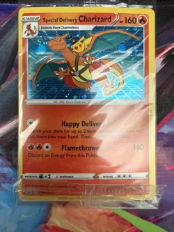 Special Delivery Charizard Black Star Promo Card SWSH075 Sealed - Image 1