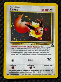 Pokemon TCG Cards Eevee 11 WOTC Black Star Promo Holo Near Mint - Image 1