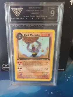 Dark Machoke 40/82 1st Edition Team Rocket Pokemon Card GetGraded 9 - Like PSA - Image 1