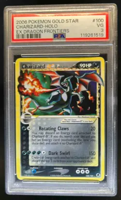 2006 Pokemon EX Dragon Frontiers Charizard Holo #100/101 PSA 3 - Image 1