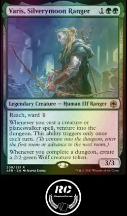 Varis, Silverymoon Ranger FOIL MTG NM AFR Rare Elf Fast Tracked Shipping - Image 1