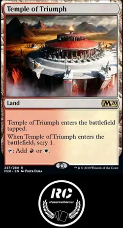 Temple Of Triumph MTG NM M20 Rare Scry Land Fast Tracked Shipping - Image 1