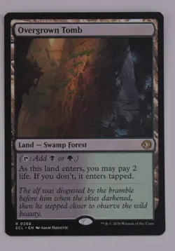 Overgrown Tomb ECL 0266 MTG Lorwyn Eclipse Shock Land - Image 1