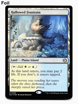 Hallowed Fountain (FOIL) - [Lorwyn Eclipsed] Magic MTG ECL 0265 - Shock Land ⚪💧 - Image 1