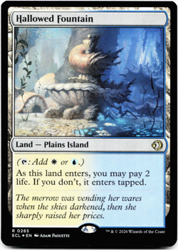 Hallowed Fountain (FOIL) - [Lorwyn Eclipsed] Magic MTG ECL 0265 - Shock Land ⚪💧 - Image 3