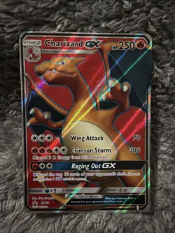 Pokemon Charizard GX TCG Black Star Holo Full Art SM60-SM - Image 1