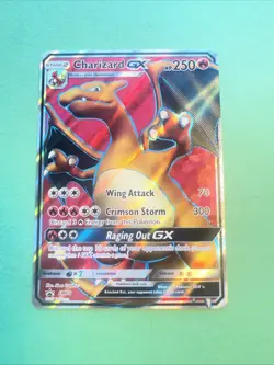 Pokemon TCG Charizard GX SM60 Full Art Black Star Promo Textured Holo Card - Image 1