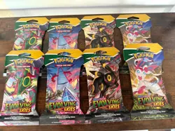 Lot of 8 Pokemon TCG Sword & Shield Evolving Skies Booster Packs Factory SEALED - Image 2