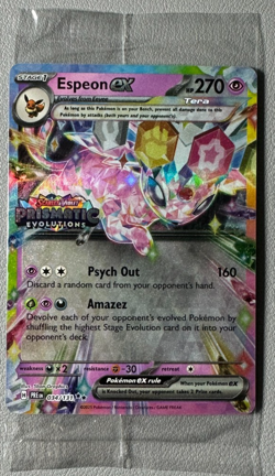 Pokemon Prismatic Evolutions Espeon ex 034/131 Surprise Box Stamped Sealed QTY - Image 1