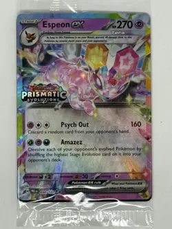 Pokemon Prismatic Evolutions Espeon ex 034/131 Surprise Box Stamped Sealed - Image 1