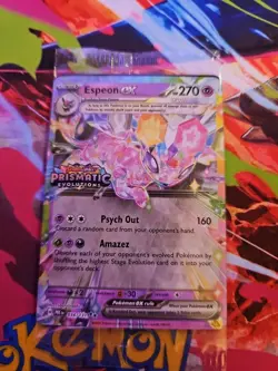 Pokemon Prismatic Evolutions Espeon ex 034/131 Surprise Box Stamped Sealed - Image 1