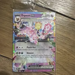 Espeon ex 034/131, Sealed Stamped Promo, Prismatic Evolutions, Surprise Box, NM - Image 1