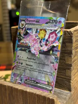 Pokemon Prismatic Evolutions -Espeon ex 034/131- Surprise Box Stamped -SEALED- - Image 3