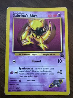 Pokemon Sabrina's Abra 19/53 Wotc Promo Regular 1999-2000 - Image 1