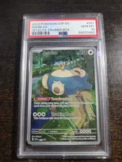2023 POKEMON SVP EN-SV BLACK STAR PROMO 151 ELITE TRAINER BOX SNORLAX PSA 10 - Image 1