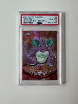 Topps Chrome Pokemon - Nidoking #34 Spectra Rarity PSA 10 - Image 1