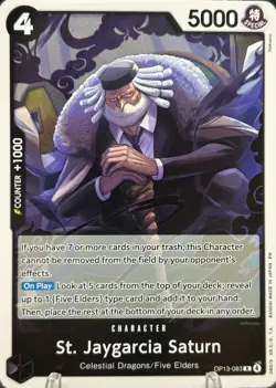 • St. Jaygarcia Saturn • OP13-083 R Carrying On His Will Foil One Piece TCG NM - Image 1