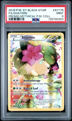 2016 POKEMON XY PROMO MYTHICAL POKEMON COLLECTION FULL ART/SHAYMIN PSA 9 - Image 1