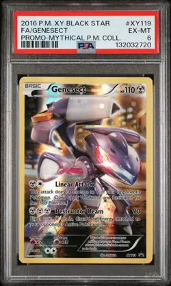 2016 POKEMON XY PROMO MYTHICAL POKEMON COLLECTION FULL ART/GENESECT PSA 6 - Image 1