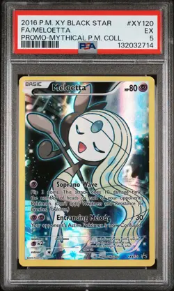 2016 POKEMON XY PROMO MYTHICAL POKEMON COLLECTION FULL ART/MELOETTA PSA 5 - Image 1