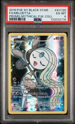 2016 POKEMON XY PROMO MYTHICAL POKEMON COLLECTION FULL ART/MELOETTA PSA 6 - Image 1