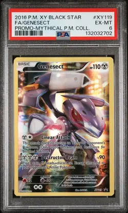2016 POKEMON XY PROMO MYTHICAL POKEMON COLLECTION FULL ART/GENESECT PSA 6 - Image 1