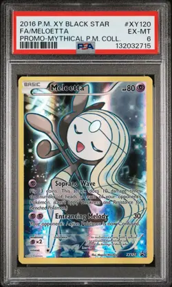 2016 POKEMON XY PROMO MYTHICAL POKEMON COLLECTION FULL ART/MELOETTA PSA 6 - Image 1