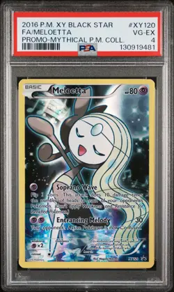 2016 POKEMON XY PROMO MYTHICAL POKEMON COLLECTION FULL ART/MELOETTA PSA 4 - Image 1
