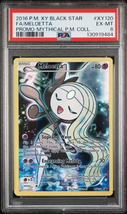 2016 POKEMON XY PROMO MYTHICAL POKEMON COLLECTION FULL ART/MELOETTA PSA 6 - Image 1