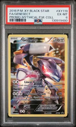 2016 POKEMON XY PROMO MYTHICAL POKEMON COLLECTION FULL ART/GENESECT PSA 6 - Image 1