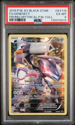 2016 POKEMON XY PROMO MYTHICAL POKEMON COLLECTION FULL ART/GENESECT PSA 6 - Image 1