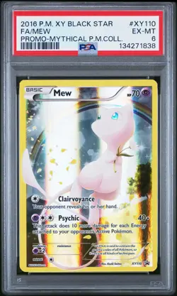 2016 POKEMON XY BLACK STAR PROMO MYTHICAL POKEMON COLLECTION FULL ART/MEW PSA 6 - Image 1
