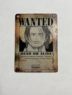 Shanks OP09-004 Wanted Poster SP One Piece CCG Emperors in the New World Foil NM - Image 1