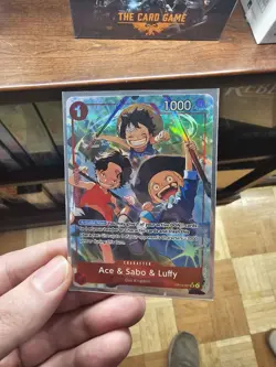 One Piece TCG Ace & Sabo & Luffy OP13-007 SR Alt Art NM - Image 1